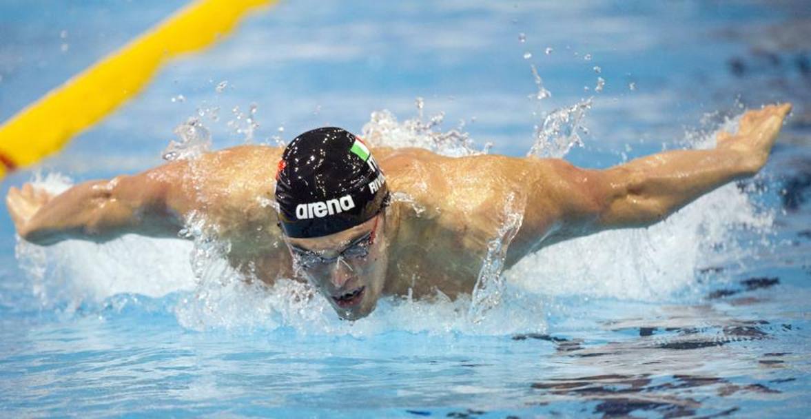 Matteo Rivolta, medaglia d&#39;argento 100 metri farfalla (Afp)